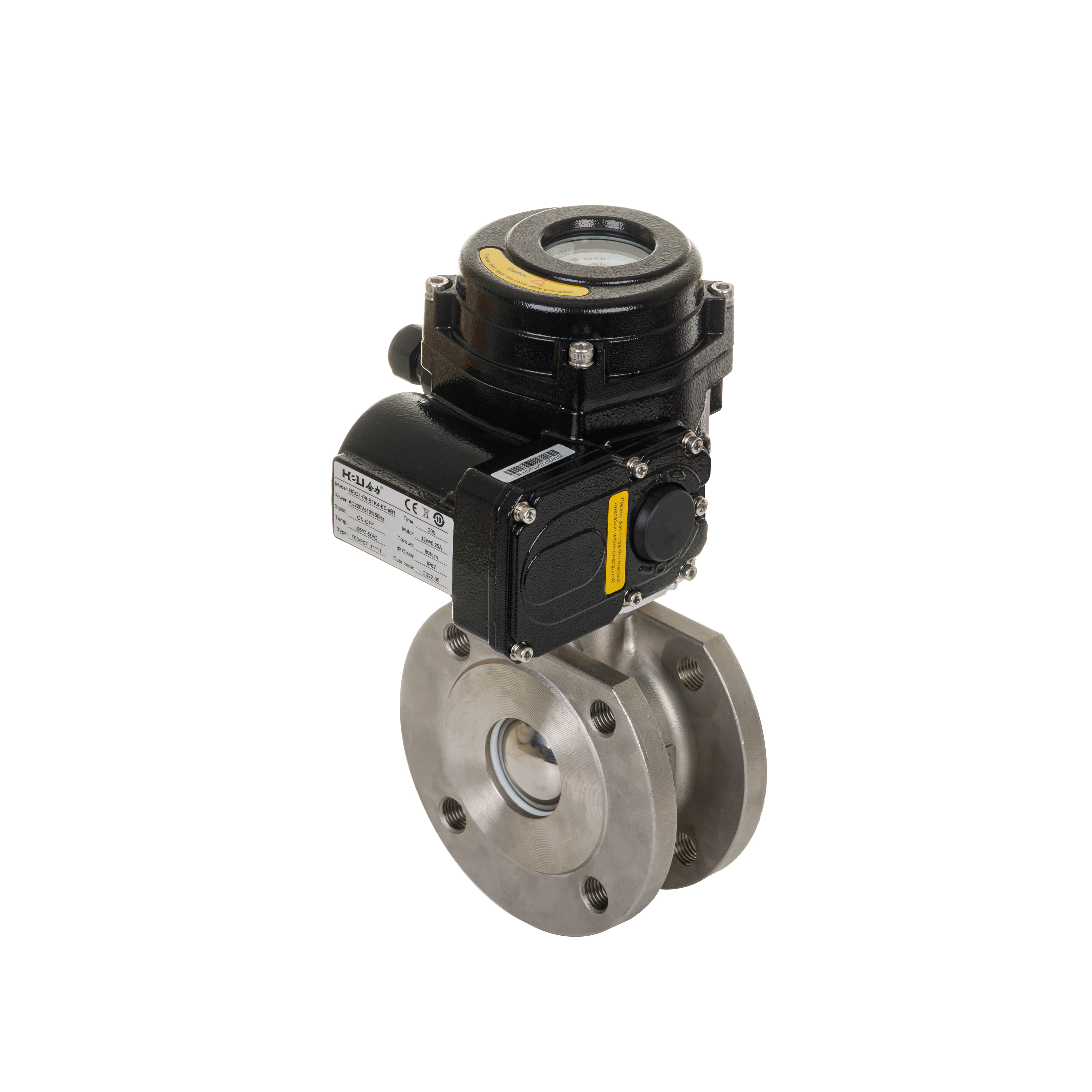 WCB Electric flanged hard seal butterfly valve