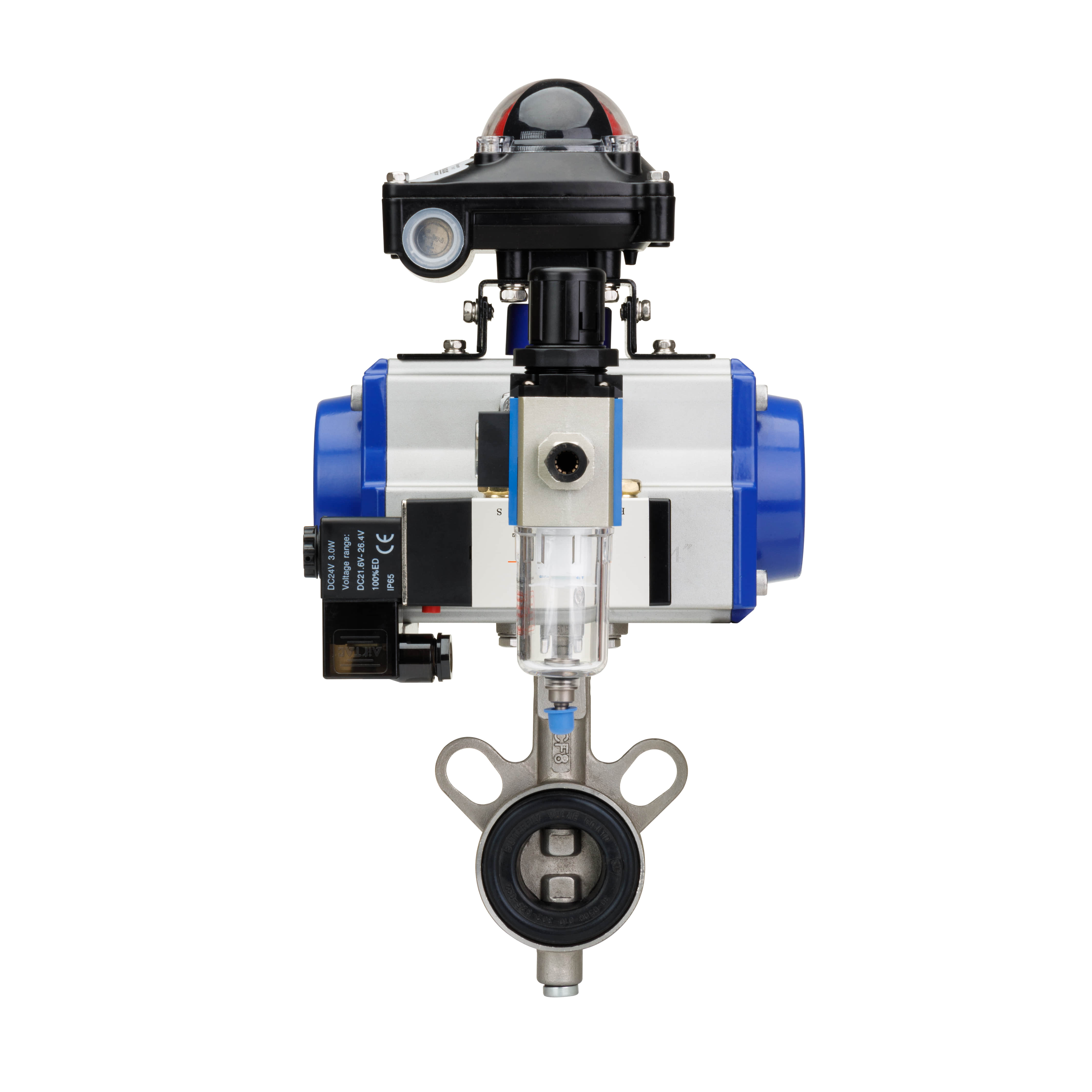 Stainless steel Pneumatic butterfly valve