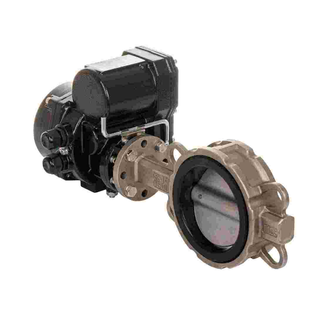 Взрывозащищенный электрический фланцевый мягкий уплотнительный дисковый клапан